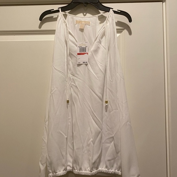 MICHAEL KORS NWT TOP COLD SHOULDER LS Size-XS white - Picture 3 of 8